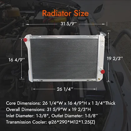 t*a様 ALLOYWORKS 3列 オールアルミラジエーター 87-06 ジー Alloyworks 3 Row Aluminum Radiator+Shroud Fan For 1984-2001 1996