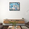 >SALE<5D DIY Partial Special Shaped Drill Diamond Painting Snowman-Blue Decor 40x50cm