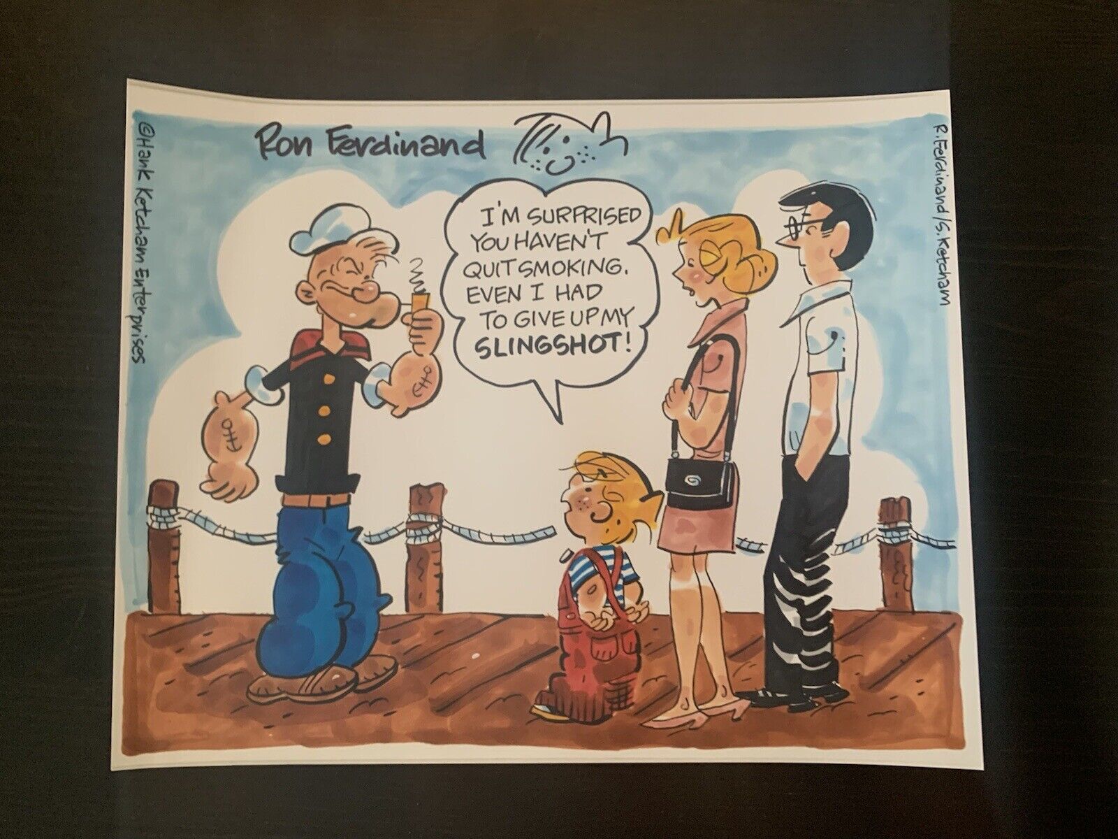 RON FERDINAND signed 8x10 Photo Poster painting DENNIS THE MENACE artist