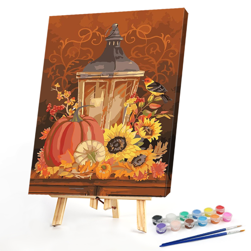 

40*50CM - Paint By Numbers - Pumpkin Lamp, 501 Original