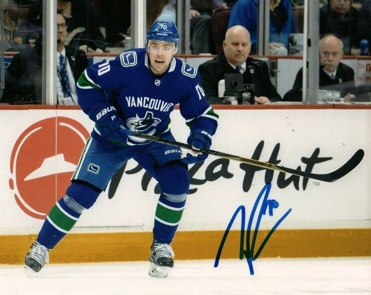 Vancouver Canucks Tanner Pearson Signed Autographed 8x10 NHL Photo Poster painting COA A