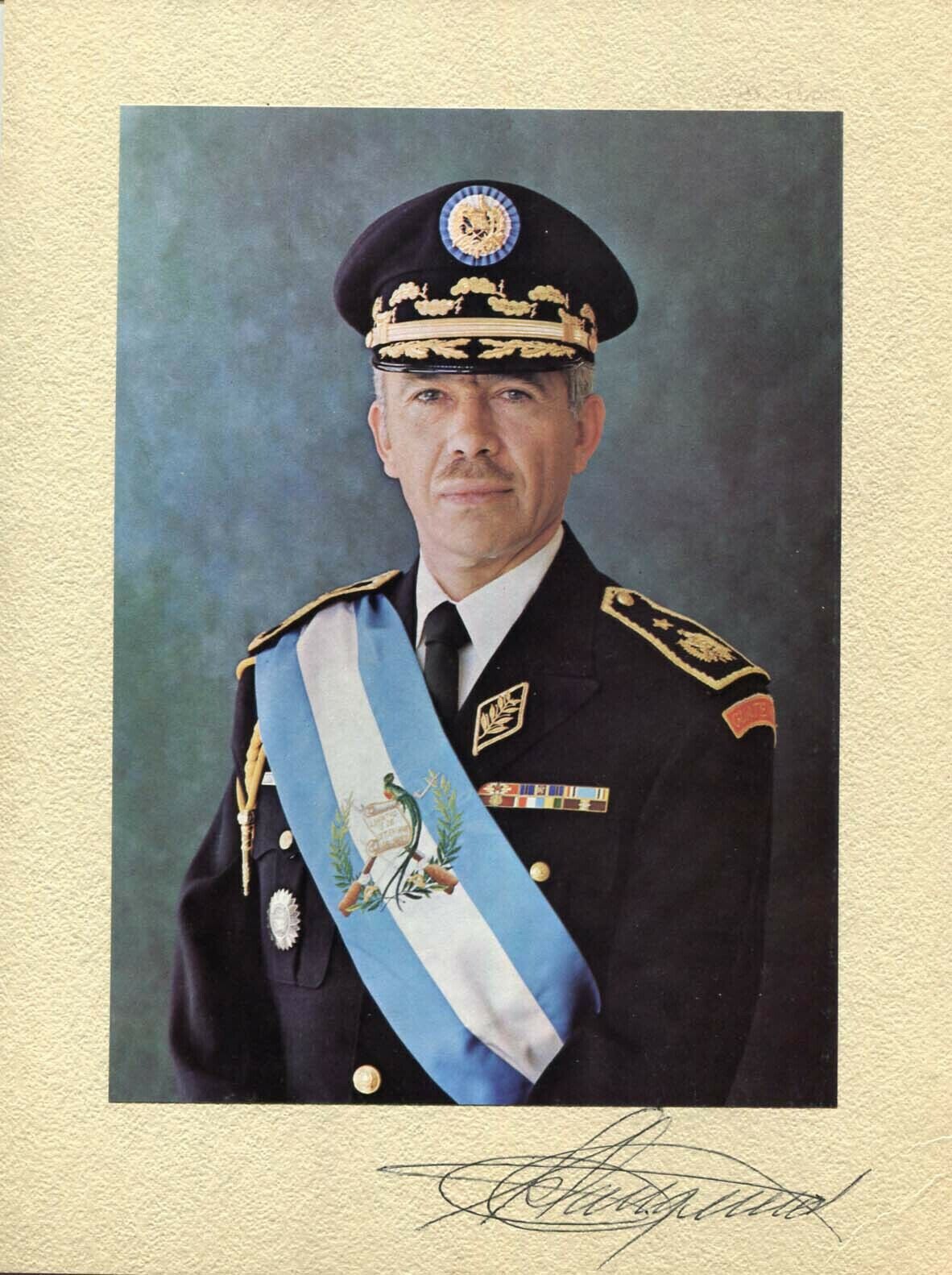 PRESIDENT OF GUATEMALA Kjell Eugenio Laugerud autograph, signed Photo Poster painting