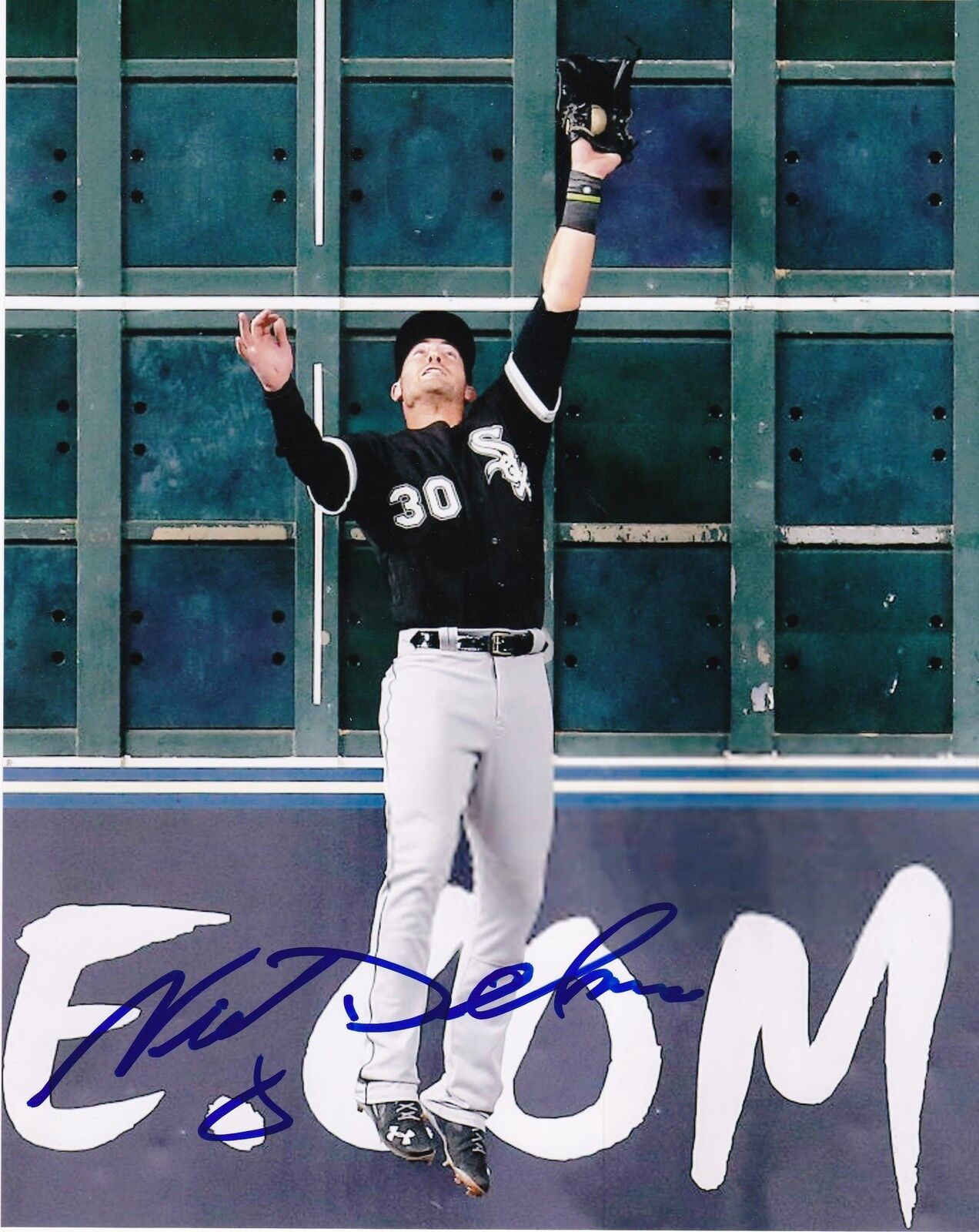 NICKY DELMONICO CHICAGO WHITE SOX ACTION SIGNED 8x10