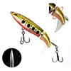 5pcs Fishing Lures Whopper Popper Artificial Bait with Rotating Tail Crankbait