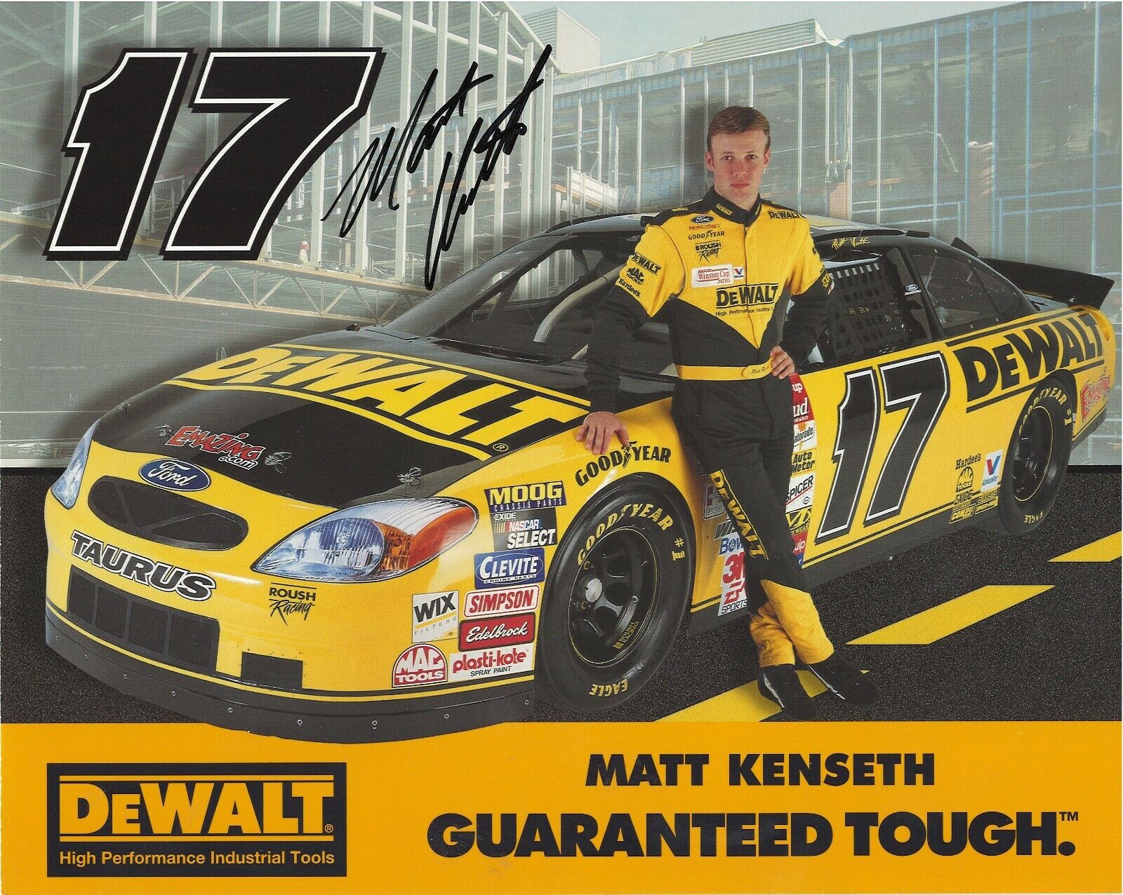 MATT KENSETH 2X DAYTONA 500 WINNER & 2003 WINSTON CUP CHAMPION RARE SIGNED Photo Poster painting