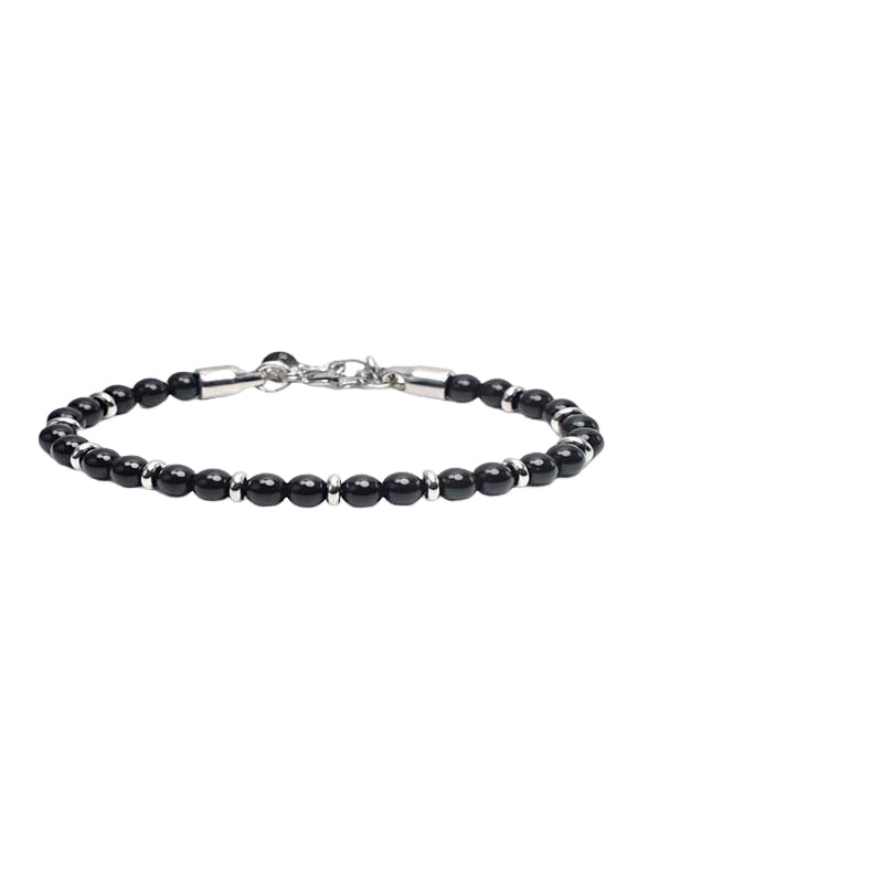 Minimalist Round 304 Stainless Steel Beaded Unisex Bracelets