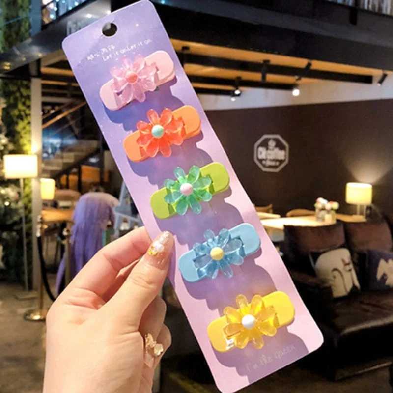 5/15 Pcs/Set Girls Cute Cartoon Animals Fruit 5 Cm Hairpins Children Lovely Hair Clips Barrettes Gift Kids Hair Accessories Gift