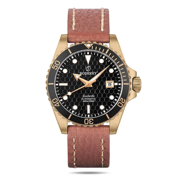 Boderry Bronze Diver Automatic Watch 100M Waterproof Automatic