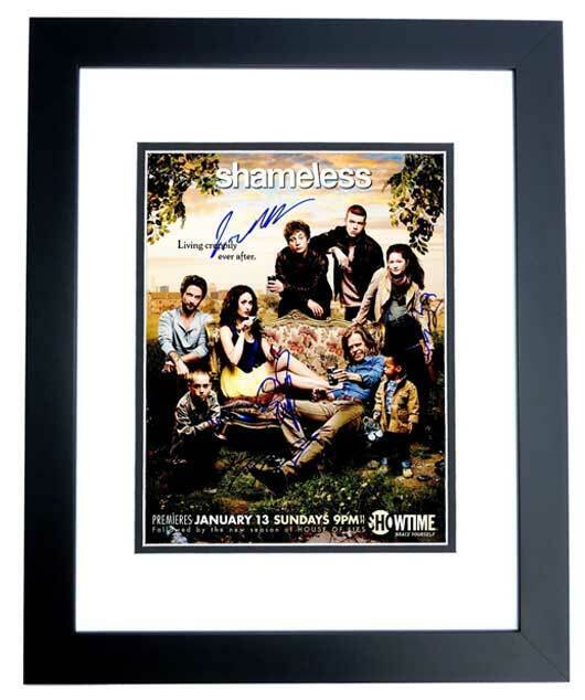 Shameless Cast Signed Photo Poster painting FRAMED Emmy Rossum, William H Macy, Noel Emma Ethan+