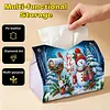 Joy To The World DIY PULeather Diamond Painting Tissue Box for Adults Beginners Large Size Diamond Art Paper Storage Holder for Living Room Bathroom Table Decor