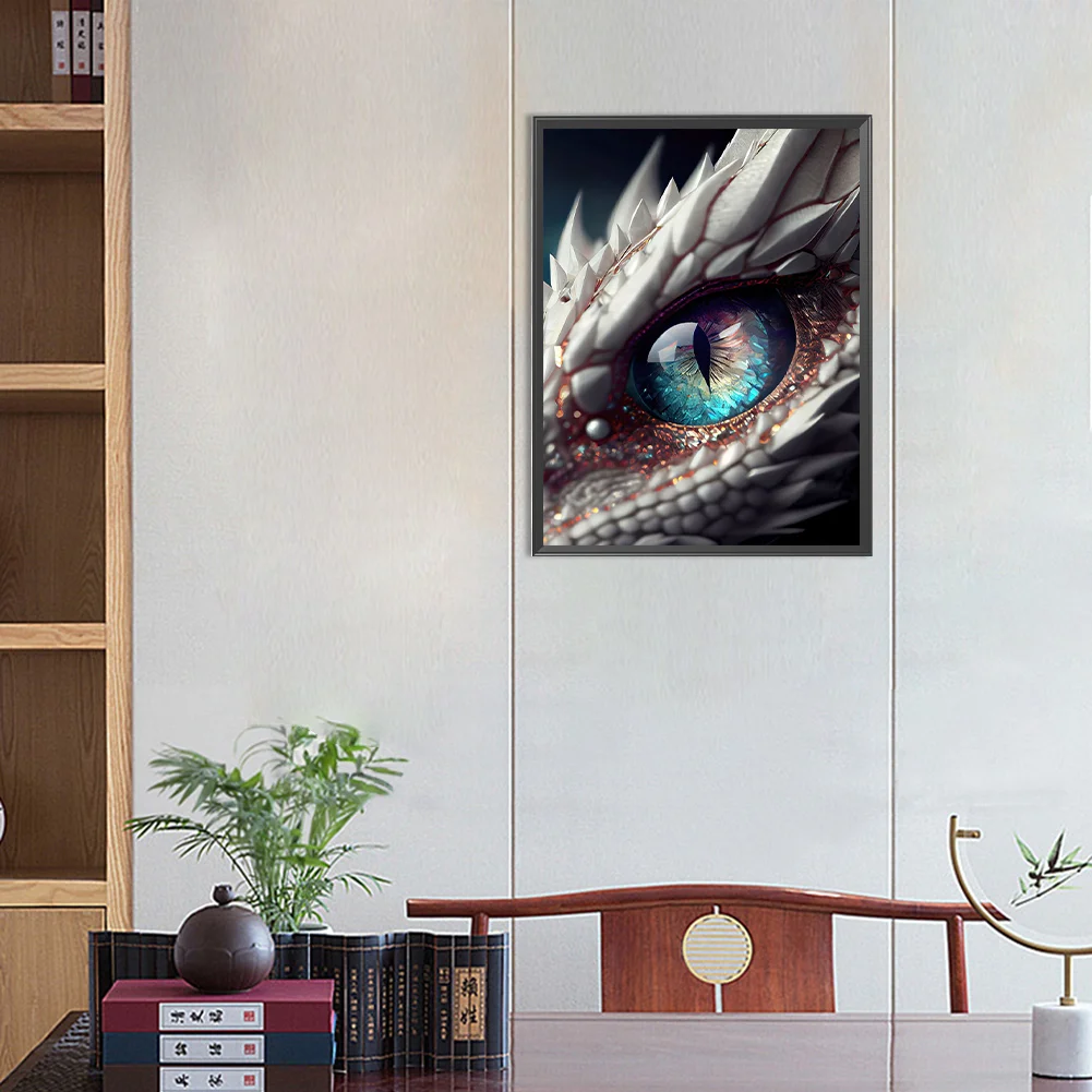 5D DIY Full Round Drill Partial AB Diamond Painting Gragon Eye Decor 45x60cm