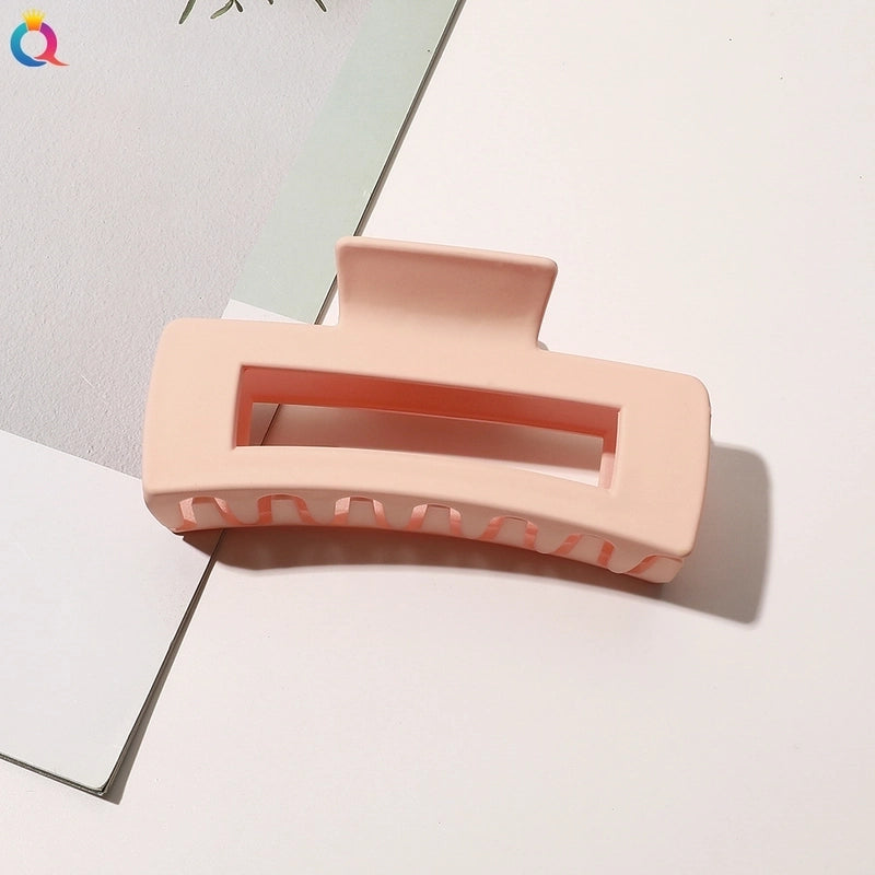 Minimalist Solid Color Plastic Hair Claws