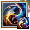 >SALE<Full Embroidery Cotton Thread 11CT Printed Taiji Planet Map Cross Stitch 45x45cm