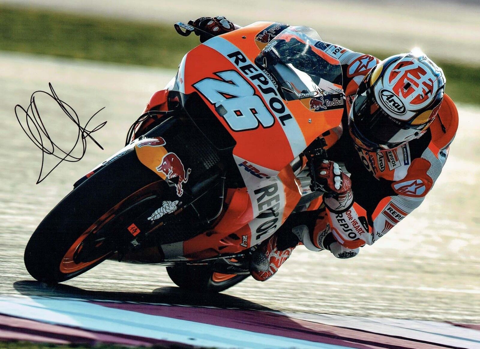 Dani PEDROSA New SIGNED 16x12 Autograph Photo Poster painting AFTAL COA MOTOGP Honda Repsol