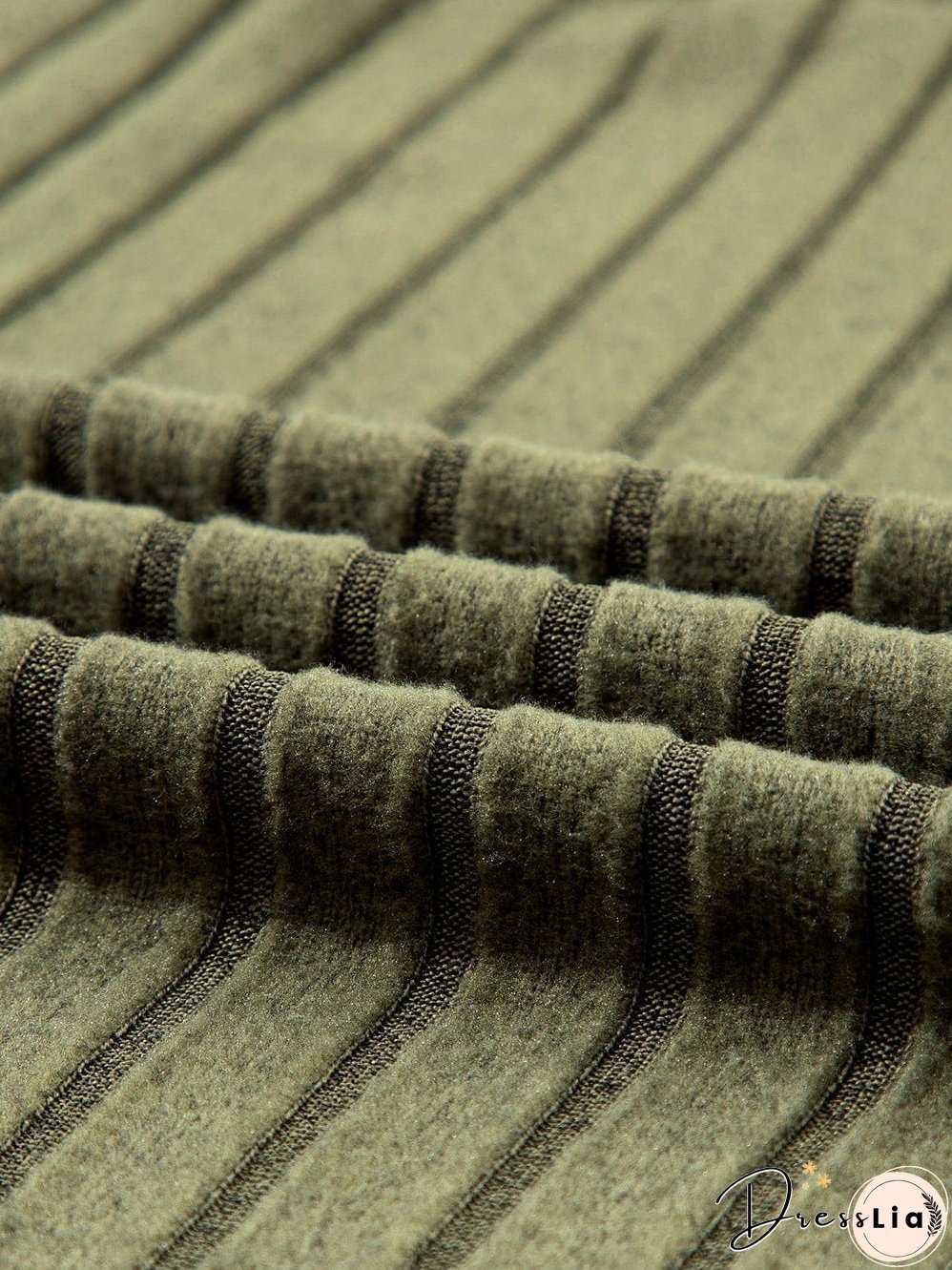 Jungle Green Ribbed Knit Cozy High Neck Two-Piece Pant Set