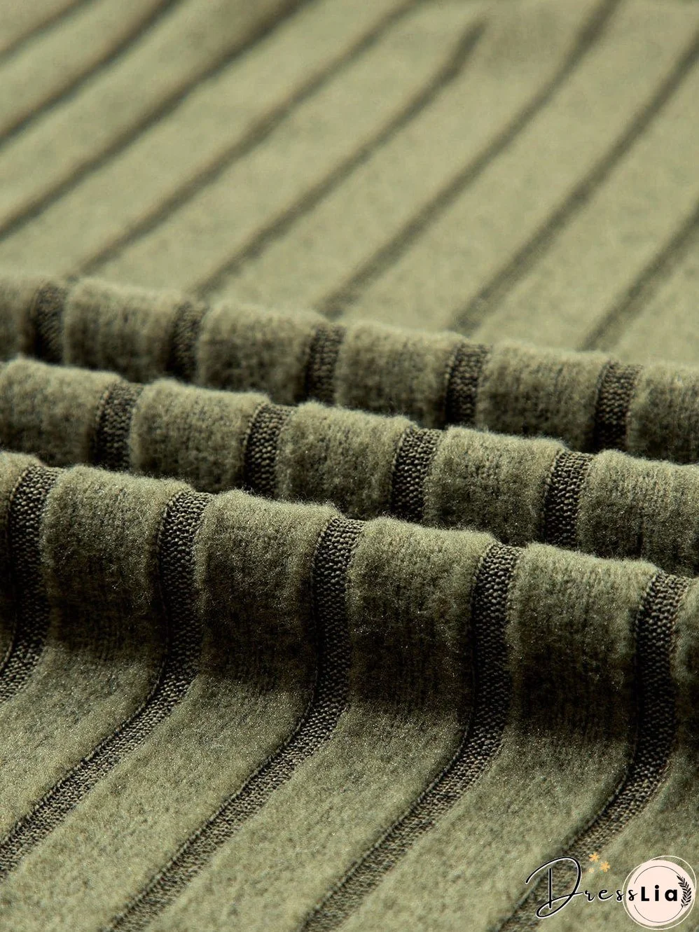 Jungle Green Ribbed Knit Cozy High Neck Two-Piece Pant Set