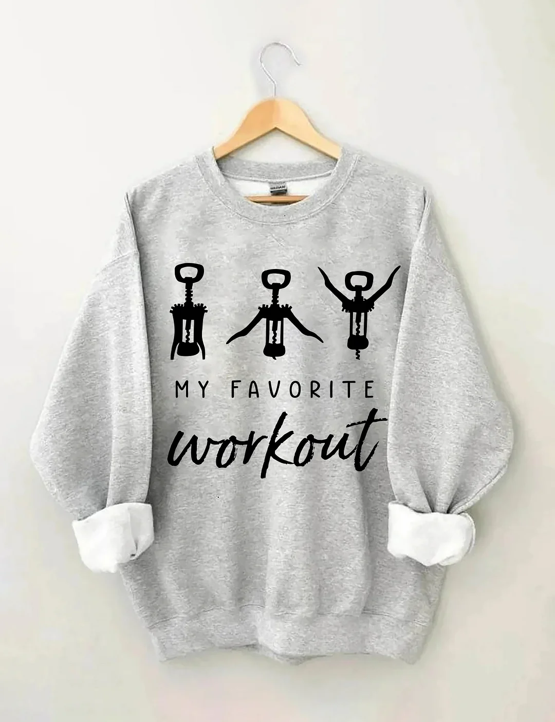 Wine Favorite Workout Sweatshirt