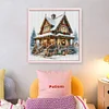 Christmas Cottage-11CT Counted Cross Stitch 50*50cm/19.69*19.69in