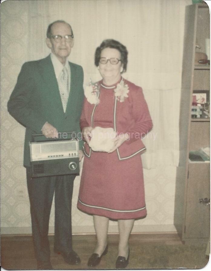 BOOM BOX GUY Man WOMAN Couple FOUND Photo Poster painting Original COLOR Snapshot VINTAGE 08 3 W