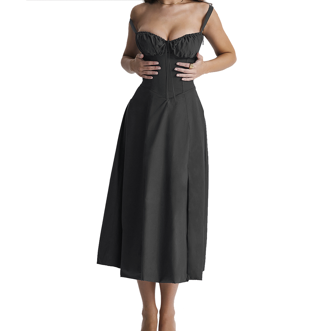 Fiora - Midi Bustier Corset Sun Dress