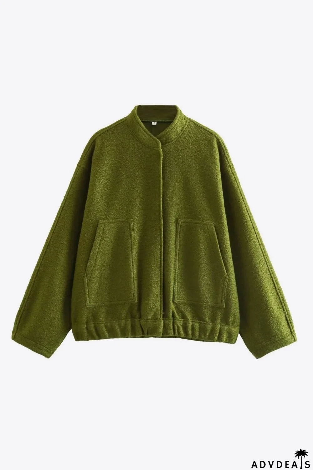 Snap Down Dropped Shoulder Jacket