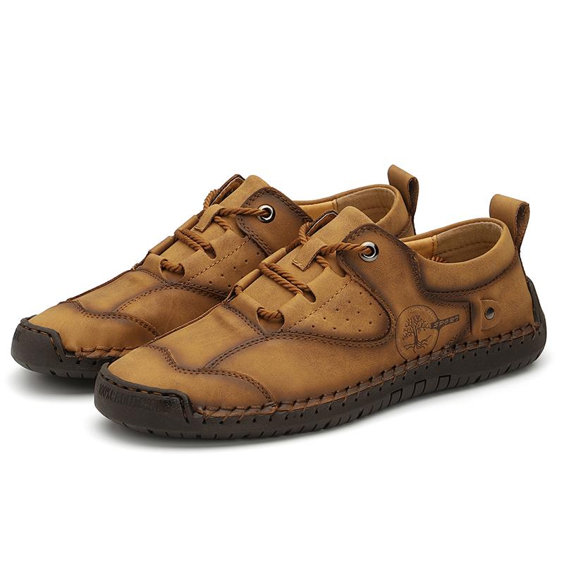 Dacomfy Men Low-top Casual Hand-stitched Shoes 