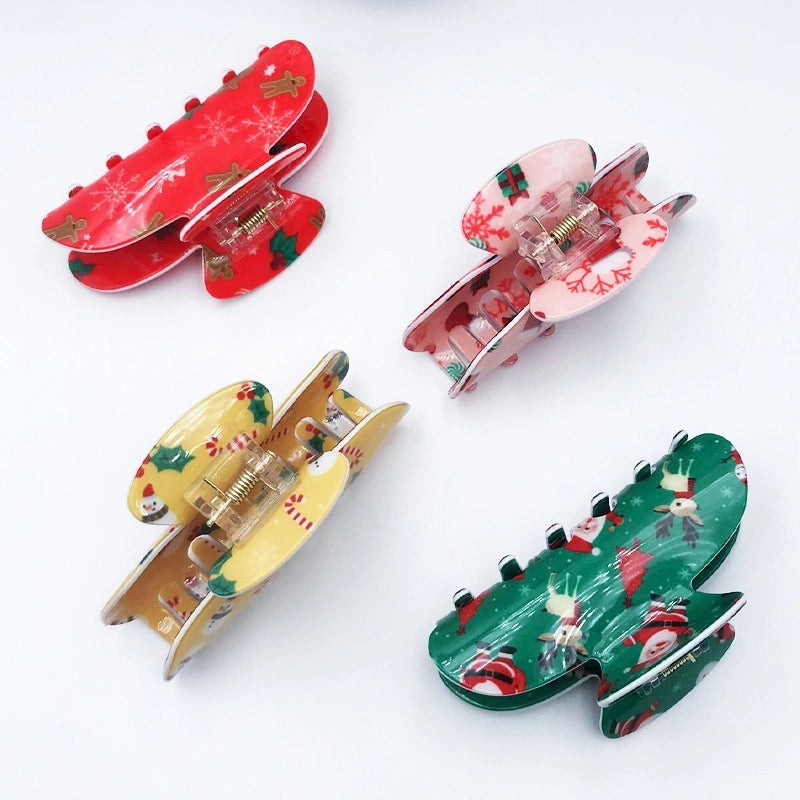 Women’s Minimalist Classic Style Snowflake Plastic Resin Hair Claws