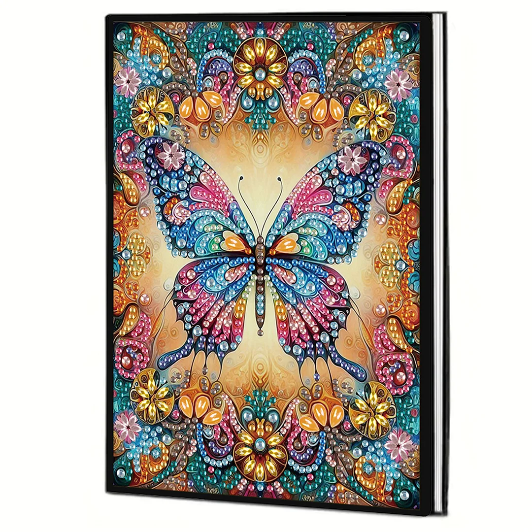 2pcs Animals Partial DIY 50 Pages A5 Diamond Painting Notebook for Study Home