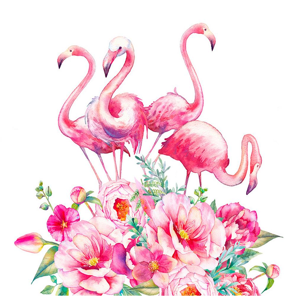 

30*30CM - 4 Birds - Round Drill Diamond Painting, 501 Original