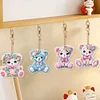 5Pcs DIY Bear Double Sided Special Shaped Diamond Painting Keychains