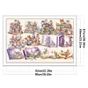 uk.everydayedeals (Limited Stock)Cross Stitch - 11ct Stamped - Animaux et livres (90*67cm)