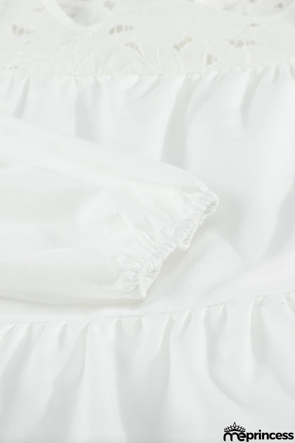 Cute Lace Yoke Mini Dress