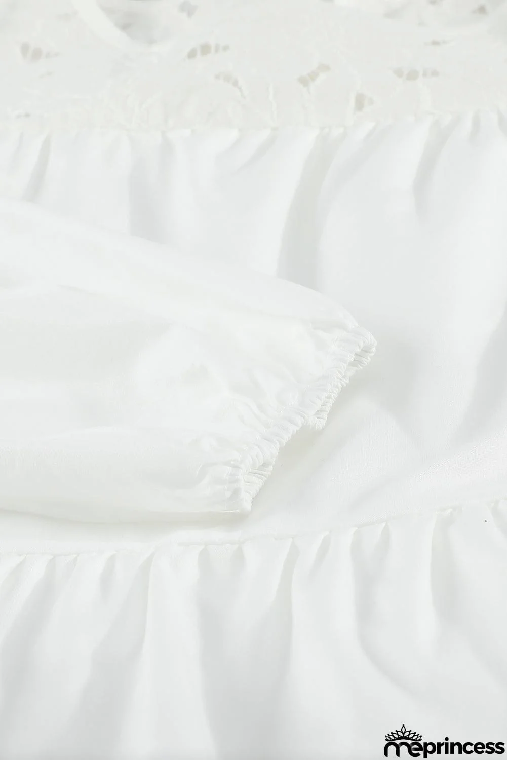 Cute Lace Yoke Mini Dress