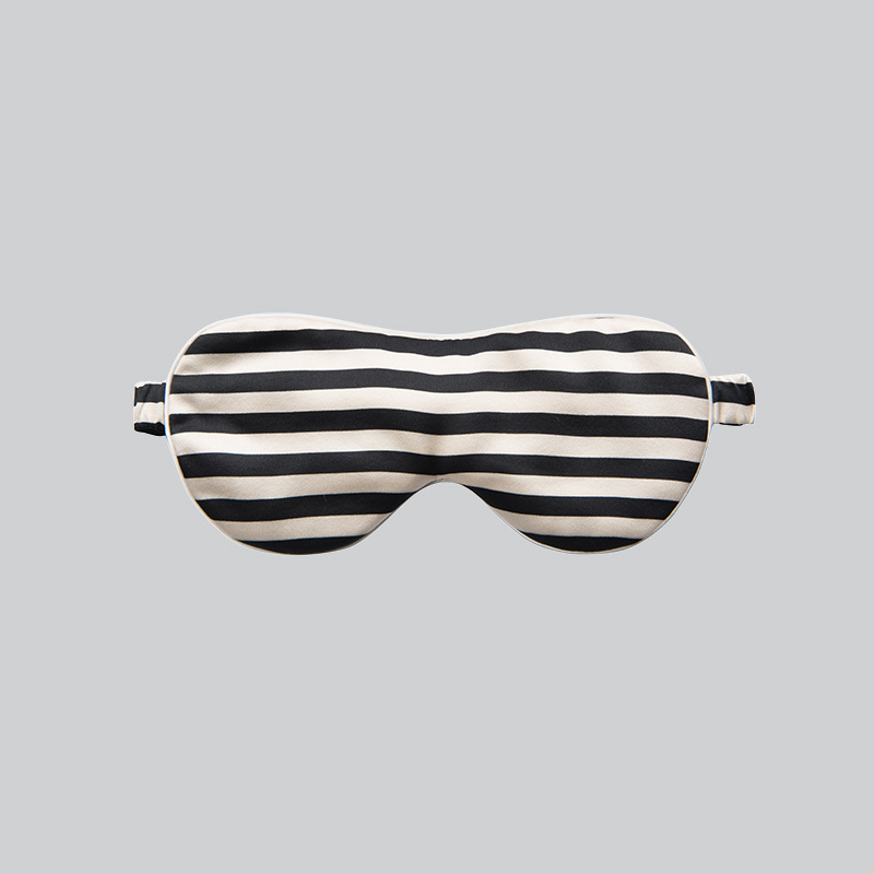 19 Momme Striped Silk Eye Mask REAL SILK LIFE
