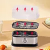 Smart Egg Cooker Stainless Steel Egg Boiler 6 Egg Capacity for Home Kitchen (EU)