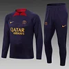 2023/2024 Psg Paris Saint-Germain Half-Pull Training Suit Purple