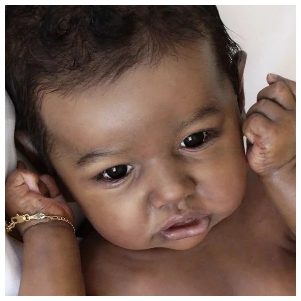 12'' Authentic Silicone Baby Doll African American Reborns Lifelike Cute Black Baby Girl Dolls Kennedy -Creativegiftss® - [product_tag] RSAJ-Creativegiftss®