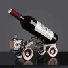 Retro Nostalgic Iron Car Wine Rack Ornaments European Creative Home Wine Cabinet Desktop Simple Light Luxury Wine Bottle Storage