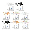 40w/200-2000lm Small Ceiling Fan with Lights with Remote Control Breeze Fan Light Three Color Temperature Options for Living Room Study & Household Use