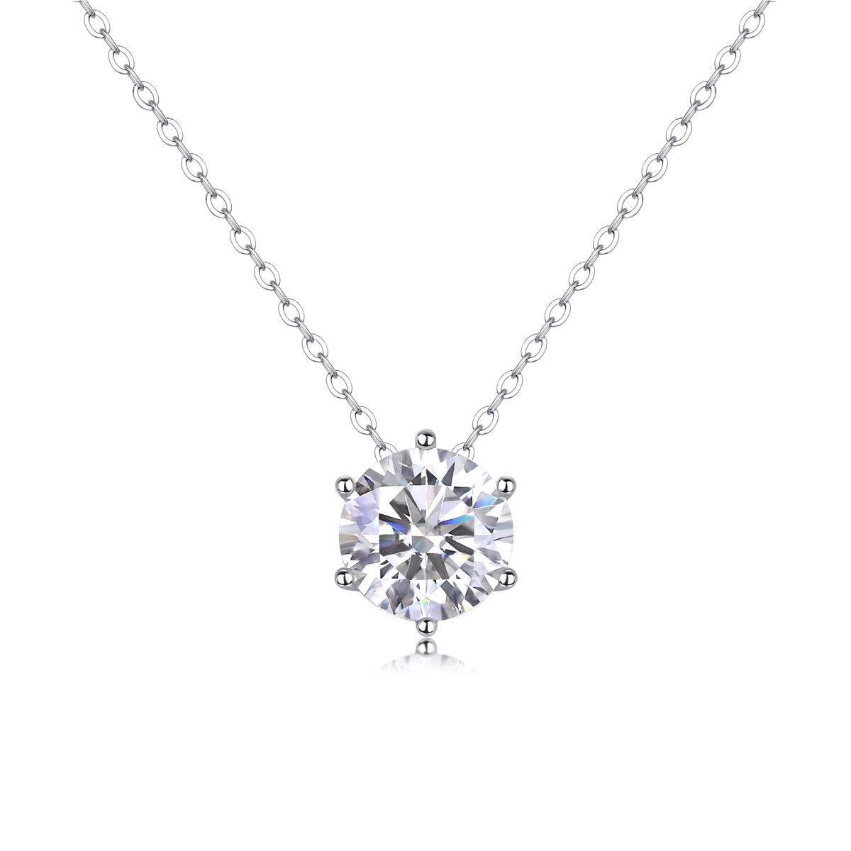 S 925 Sterling Silver 1/2/3 Carat Moissanite Beating Heart Necklace Fashion Casual Design