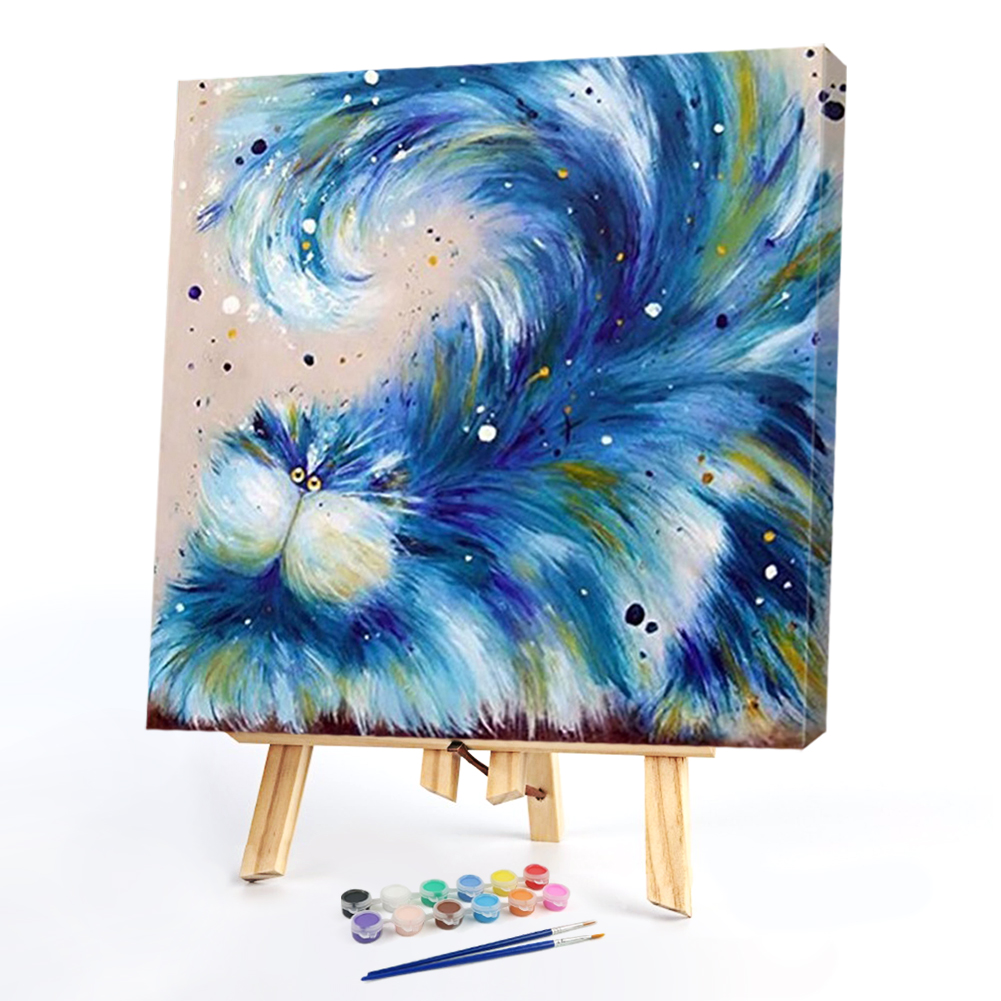 

40*40CM - Paint By Numbers - Blue Cat, 501 Original