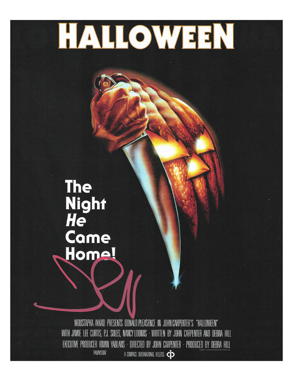 8x10 Halloween Poster Print Signed by John Carpenter 100% Authentic + COA