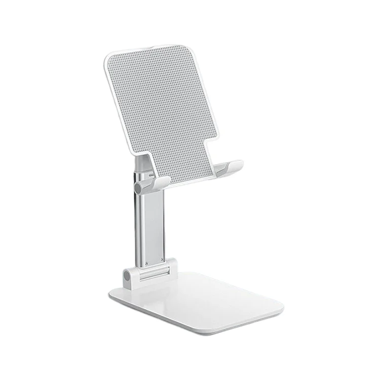 Adjustable Desk Phone Holder Folding Compatible with All Phones (White)
