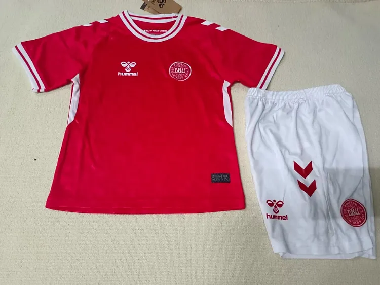 Denmark home jersey for kids in the 24-25 season