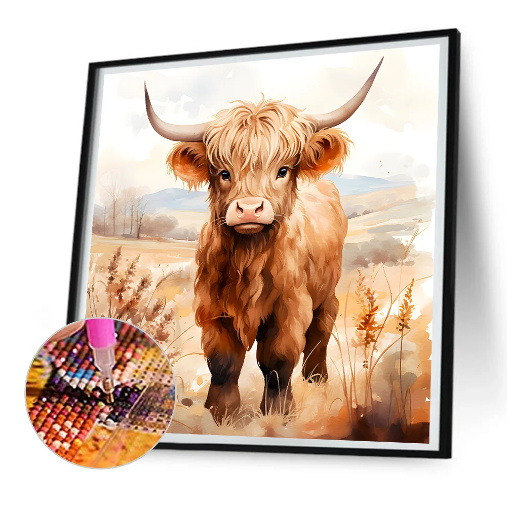 Diamond Painting - Full Round Drill - Highland Yak(Canvas|30*30cm)