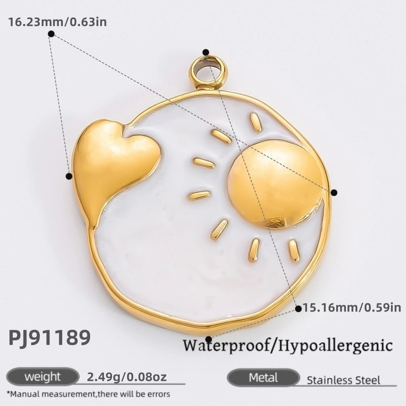 1 Piece 11.1*11.2MM 15.7*17MM 304 Stainless Steel Heart Shape Pendant Chain Jewelry Accessories