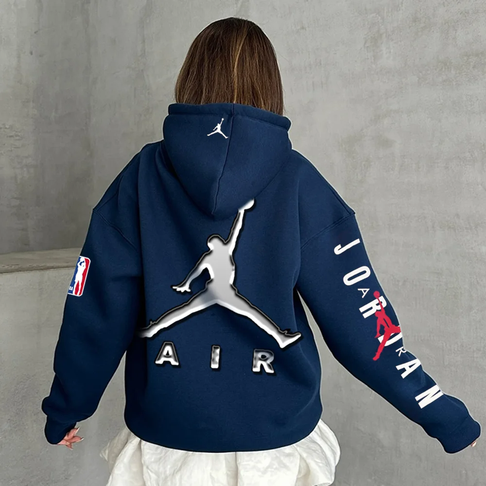 Basketball Print Relaxed Hoodie