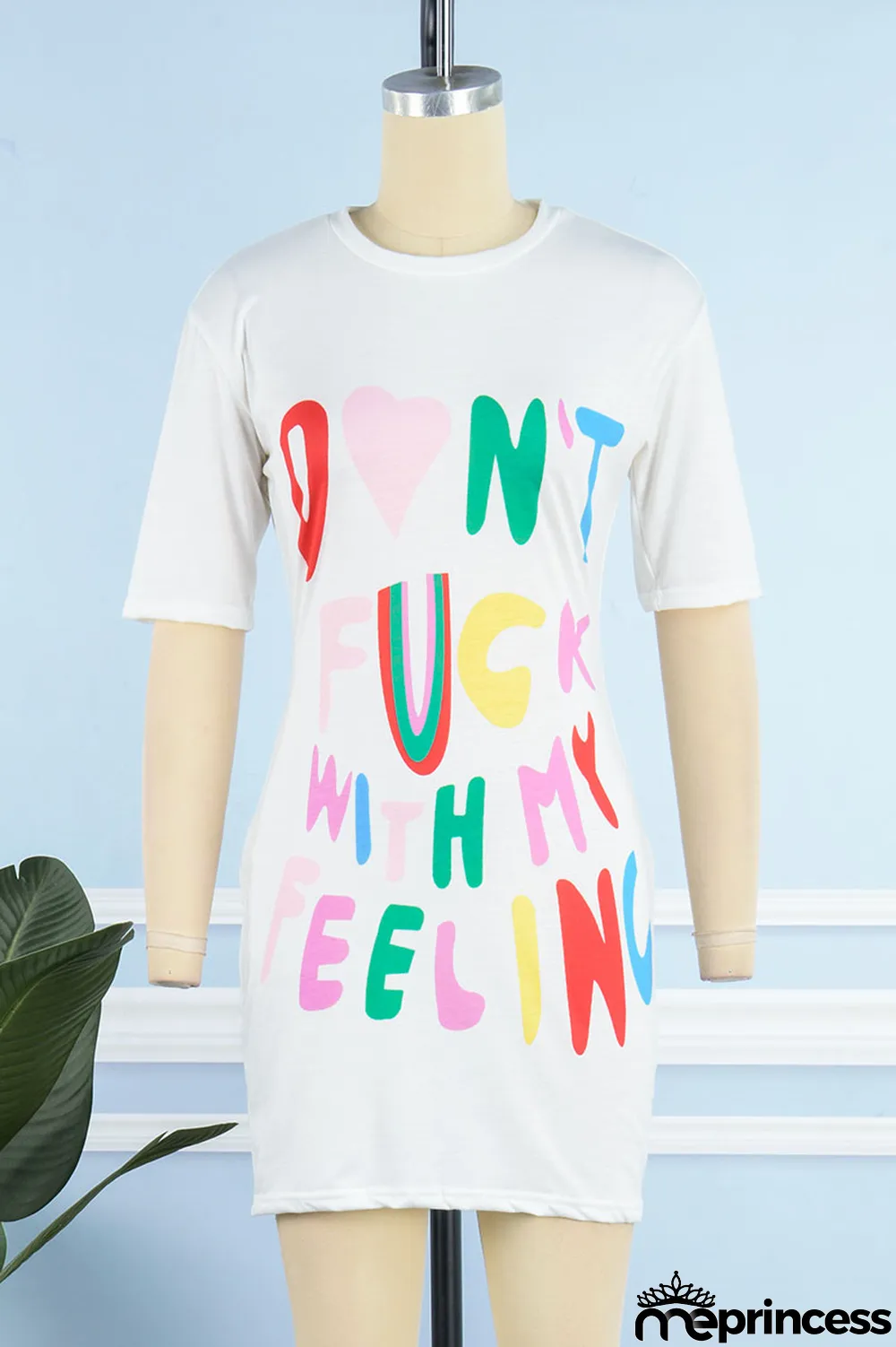 Grey Casual Print Patchwork O Neck Straight Plus Size Dresses