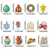 12pcs Christmas Double-Sided DIY Diamond Painting Keychain Kit