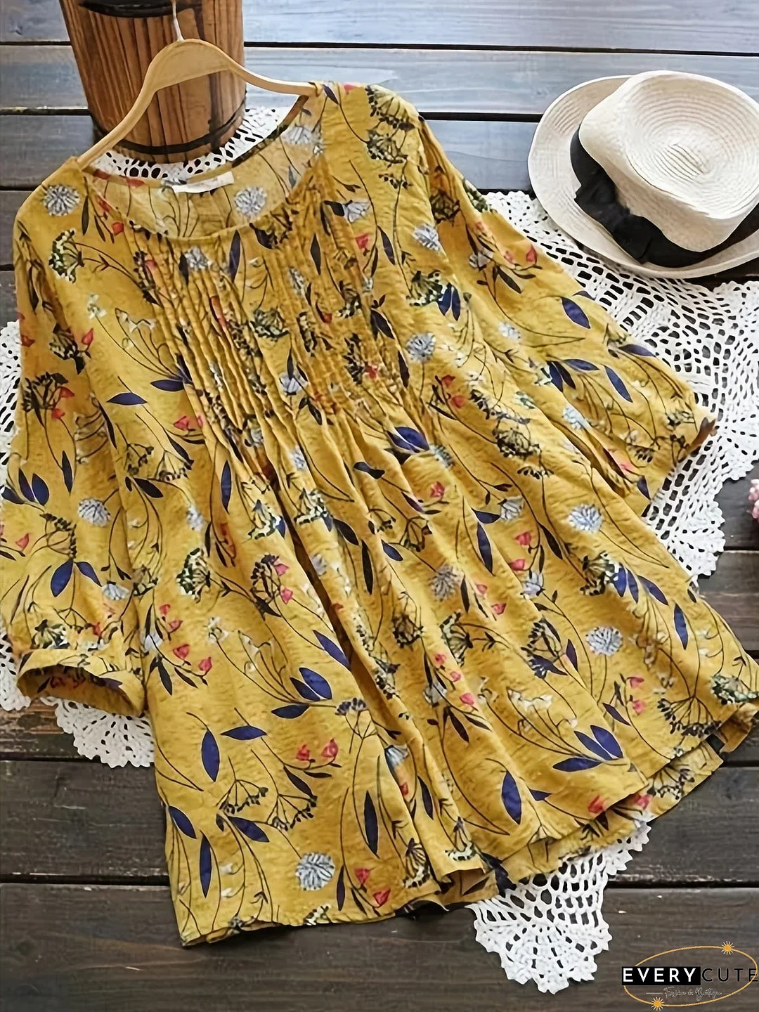Women's Plus Size Floral Print Blouse